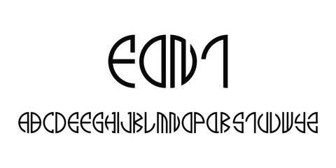 Modern minimal capital alphabet letter logo design. Premium Vector