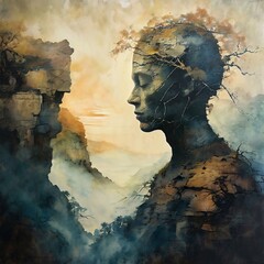 woman in the desert