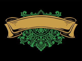 luxury frame ribbon ornament wedding decoration