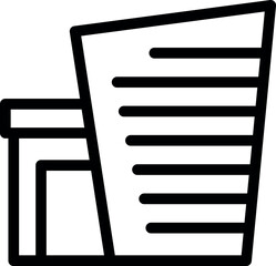 Modern building facade line icon representing urban architecture and cityscape