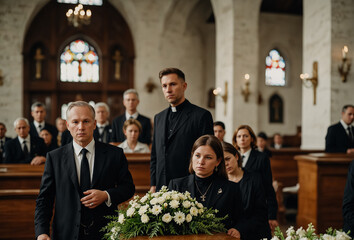 Funeral in the church.