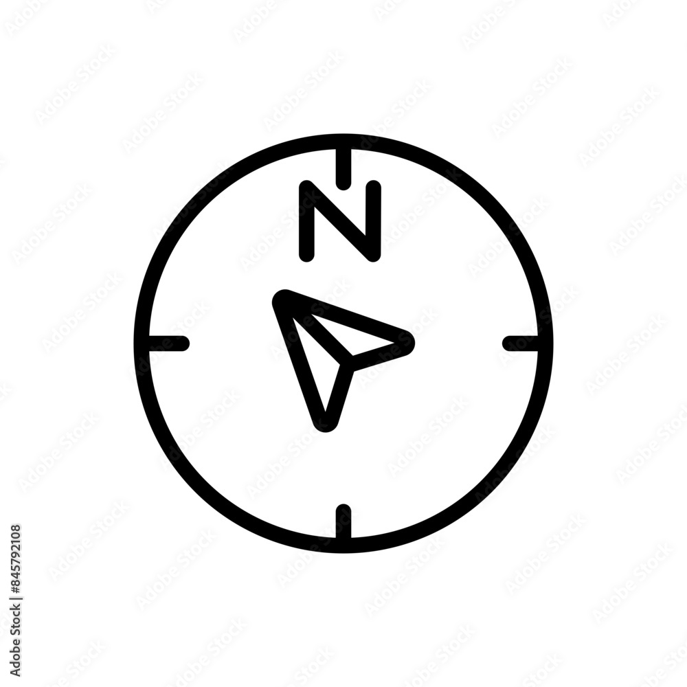Poster navigation arrow icon ideal for maps and directional tools