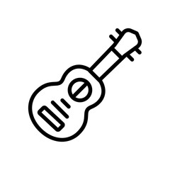 Ukulele Icon Ideal for Music and Hawaiian Culture Illustrations