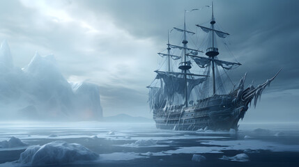 Fototapeta premium Antarctica wallpaper, ice wallpaper antarctic landscape, landscape in antarctica