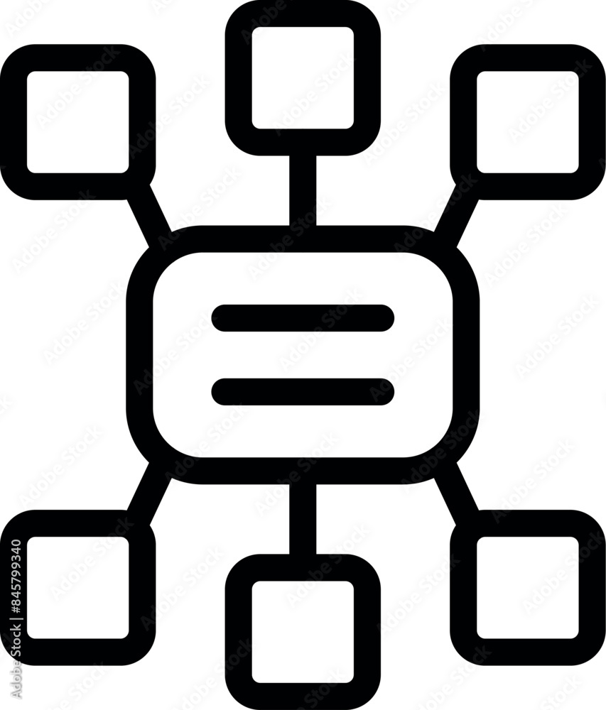 Poster central hub is connecting with multiple nodes, symbolizing a robust and interconnected data network 