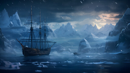 Obraz premium Antarctica wallpaper, ice wallpaper antarctic landscape, landscape in antarctica