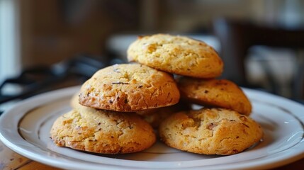 Sweet savory and crispy wheat flour and egg biscuits baked in the oven ideal with coffee or tea