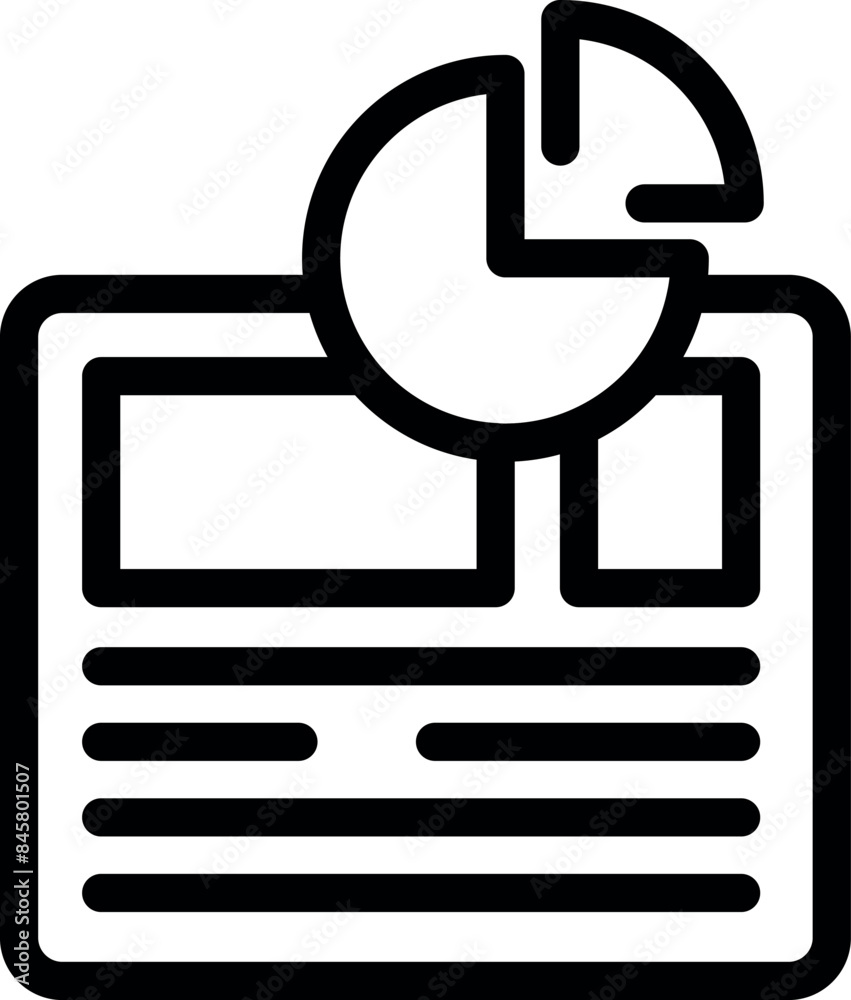 Aufkleber website analysis with pie chart representing data and statistics