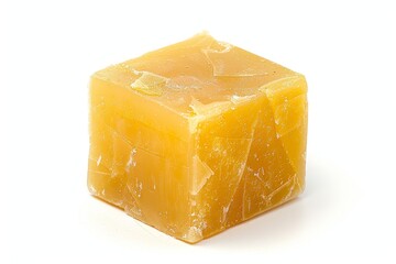 Chicken stock cube alone on a white background