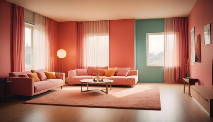 Fototapeta premium inimalist interior design style, futuristic home office, sleek furniture, state of the art technology