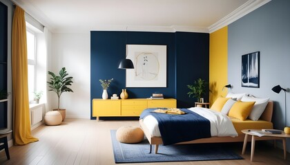 inimalist interior design style, futuristic home office, sleek furniture, state of the art technology