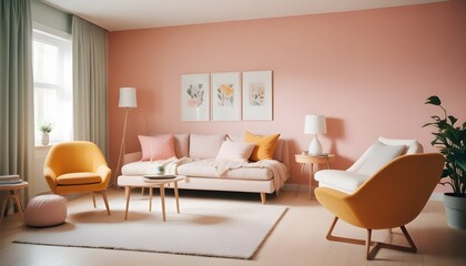 inimalist interior design style, futuristic home office, sleek furniture, state of the art technology