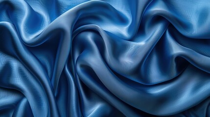 Obraz premium abstract background, blue satin background blue luxury fabric background. blue silk background 