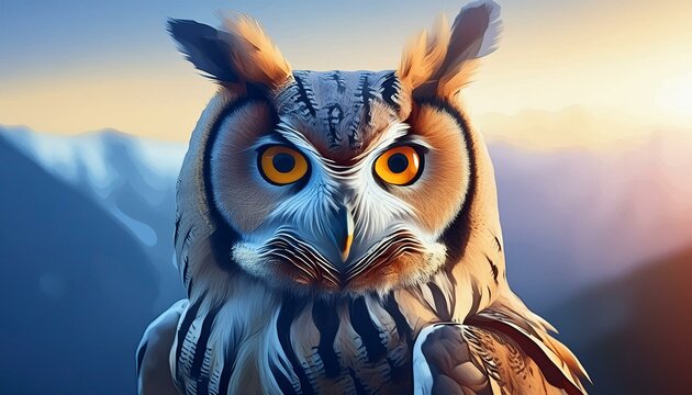 eagle owl portrait