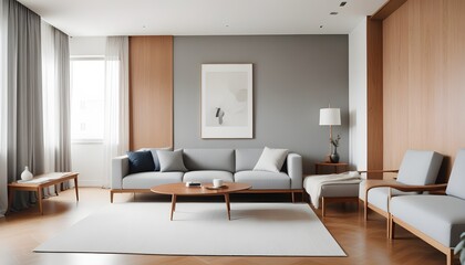 Fototapeta premium inimalist interior design style, futuristic home office, sleek furniture, state of the art technology