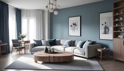 inimalist interior design style, futuristic home office, sleek furniture, state of the art technology