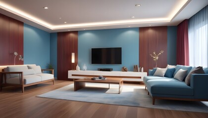 inimalist interior design style, futuristic home office, sleek furniture, state of the art technology