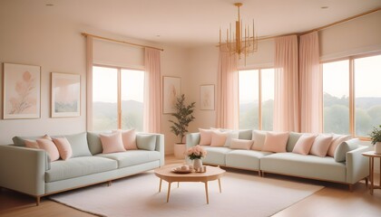 Fototapeta premium inimalist interior design style, futuristic home office, sleek furniture, state of the art technology