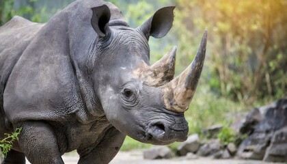 Fototapeta premium Black Rhinoceros portrait