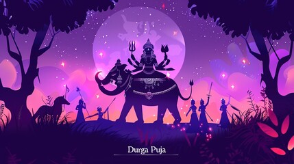 Fototapeta premium abstract illustration of durga puja. vector