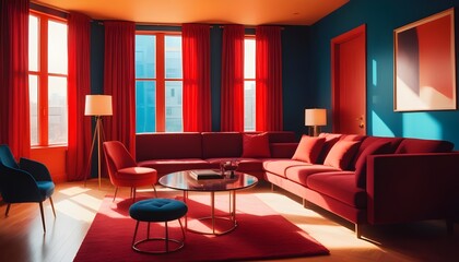 inimalist interior design style, futuristic home office, sleek furniture, state of the art technology