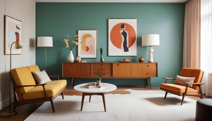 Fototapeta premium inimalist interior design style, futuristic home office, sleek furniture, state of the art technology