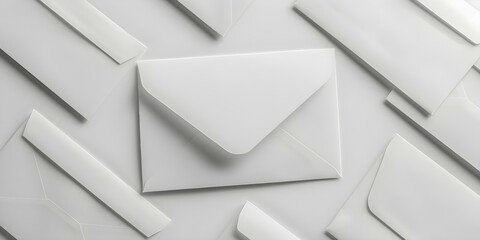 DL C6 White Envelope Templates for Professional Business Documents and Messages. Concept Envelope Design, Business Stationery, Professional Communication, Office Supplies