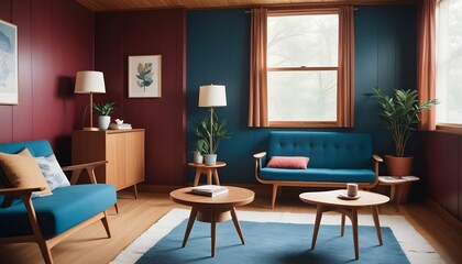 Fototapeta premium inimalist interior design style, futuristic home office, sleek furniture, state of the art technology