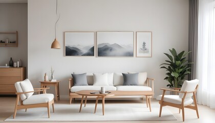 Fototapeta premium inimalist interior design style, futuristic home office, sleek furniture, state of the art technology