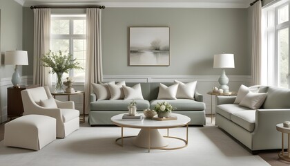 Fototapeta premium inimalist interior design style, futuristic home office, sleek furniture, state of the art technology