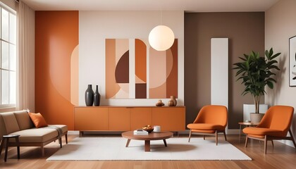 Fototapeta premium inimalist interior design style, futuristic home office, sleek furniture, state of the art technology