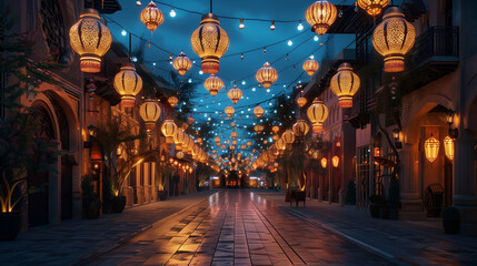 A festive Eid- Ul -Adha street decoration