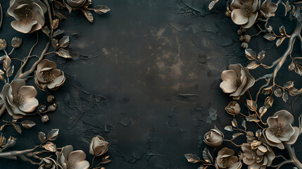 Obraz premium Abstract gloomy floral background
