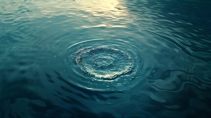Obraz premium A ripple effect spreading across calm waters symbolizing the impact of actions on the world
