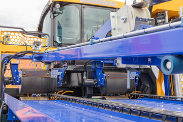 Fototapeta premium agricultural machine for flax harvesting
