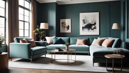 inimalist interior design style, futuristic home office, sleek furniture, state of the art technology