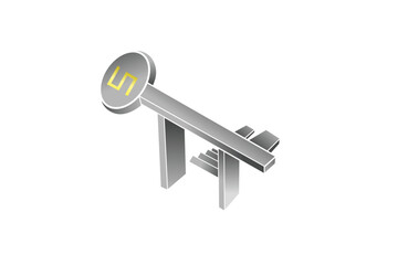 an illustration of the key to the ladder of success