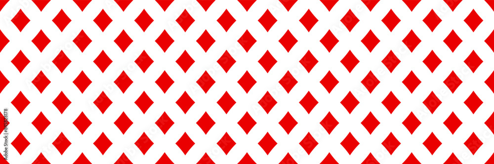 Poster horizontal red diamond shape quadrangle seamless design for pattern and background.