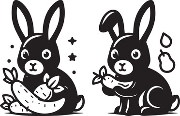 white rabbit cartoon