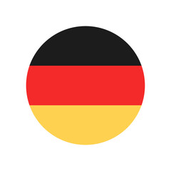 Germany Country Flag Circular Icon Vector Illustration