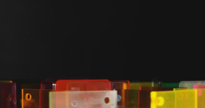 different colours Cast Acrylic Sheet - Plexiglas on a rotation table