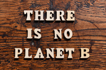 There is No Planet B, words banner headline