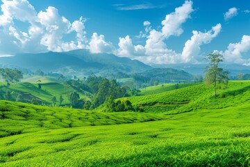 Fototapeta premium Sri Lanka tea plantation landscape