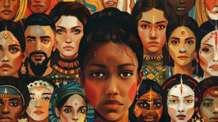 A diverse group of friends enjoying a sunny day in the park, engaging in conversation and sharing a meal, showcasing a multicultural community in an urban setting