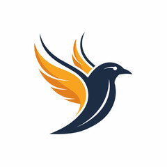Fototapeta premium a minimalist bird logo vector art illustration 