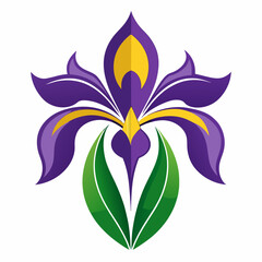 
Iris Flower logo vector artwork illustration svg