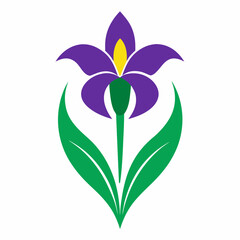 
Iris Flower logo vector artwork illustration svg