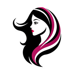 Vector template abstract logo for woman salons and shops