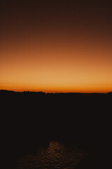 beautiful landscape view of sunset in the countryside