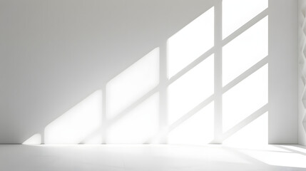 Fototapeta premium Shadow overlay effect isolated on transparent background, png. Light and shadows from window. Mockup of transparent shadow overlay effect and natural lightning in room interior